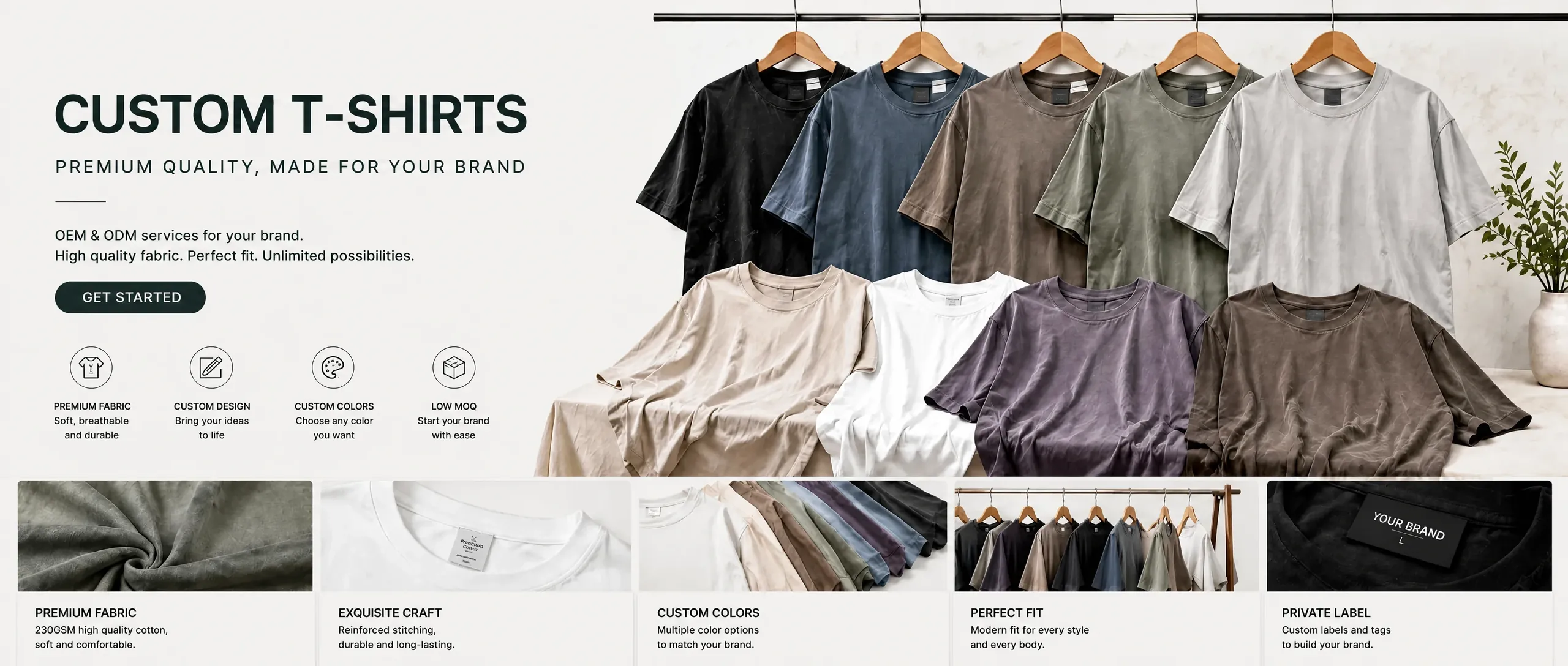 Kaihong custom garment dyeing t-shirts wholesale