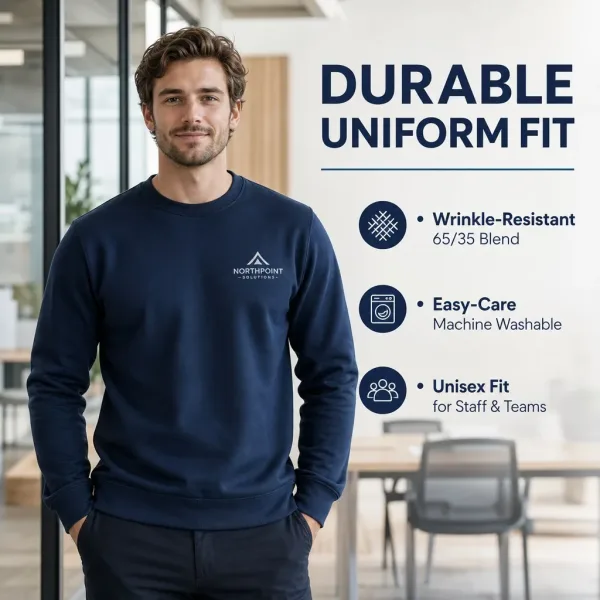 Custom 260GSM Poly-Cotton Crew Neck Sweatshirt Supplier - Corporate & Team Orders