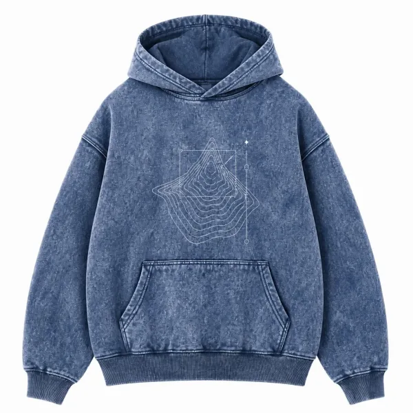 Custom 400gsm Acid Wash Hoodies – Vintage Mineral Wash, Boxy Drop Shoulder