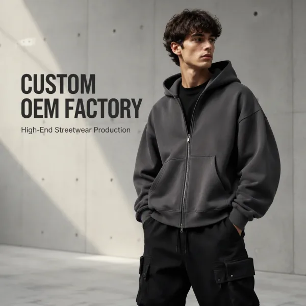 Custom Zip-up Hoodie OEM Factory Wholesale Screen Print Puff Print Embroidery Blank Heavyweight Full Zip Hoodies Bulk