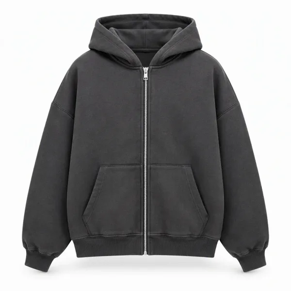 Custom Zip-up Hoodie OEM Factory Wholesale Heavyweight Cotton Streetwear Custom Label Tags Embroidery Printed Hoodies