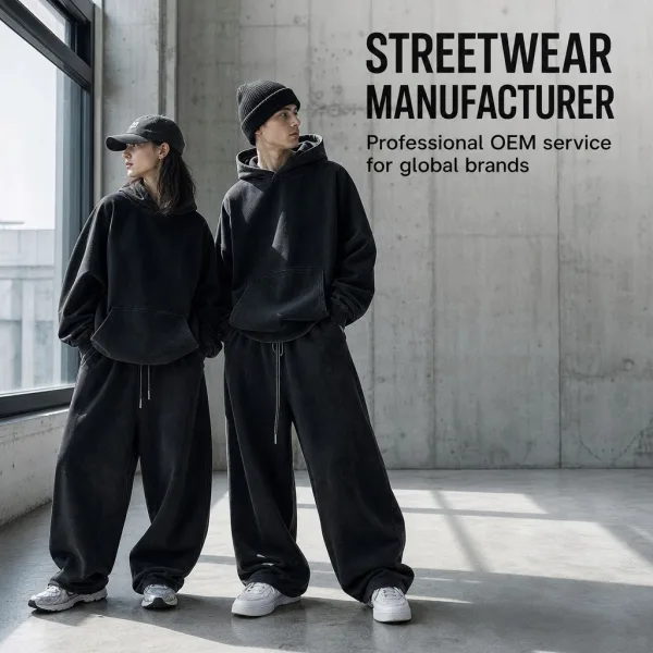 OEM Unisex Loungewear Custom Private Label Streetwear Manufacturer Wholesale Premium Blank Hoodies Sweatpants Set