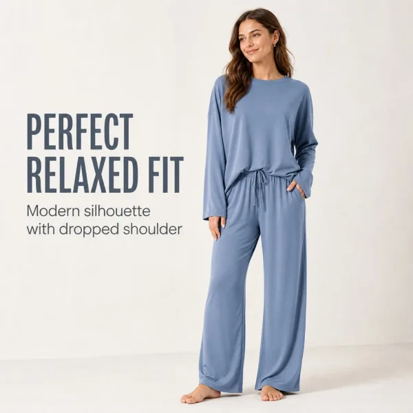 Women Loungewear Sets 2 Piece Set Custom Printed Logo Factory Wholesale OEM Casual Home Wear Nightwear Sleepwear Pjs