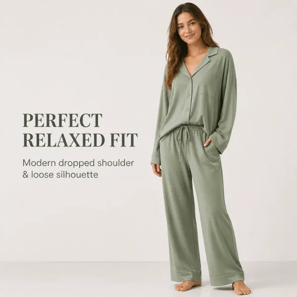 OEM Women Loungewear Sets Custom Private Label Sleepwear Cotton Pajamas Set Breathable Home Wear Factory Wholesale